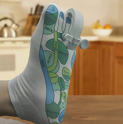 Acupoint Chart Socks + 1 Manual Pressure Point Massager