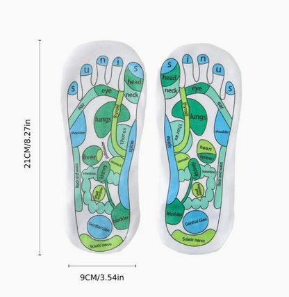 Acupoint Chart Socks + 1 Manual Pressure Point Massager